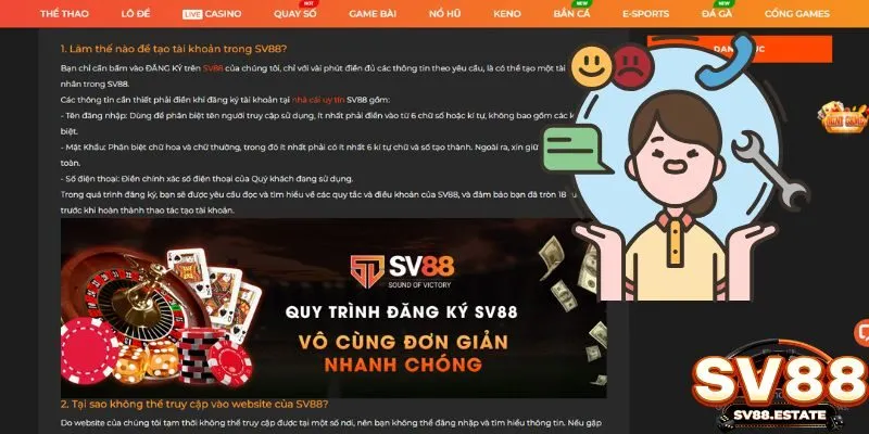 Các dịch vụ SV88 cung cấp cho người chơi