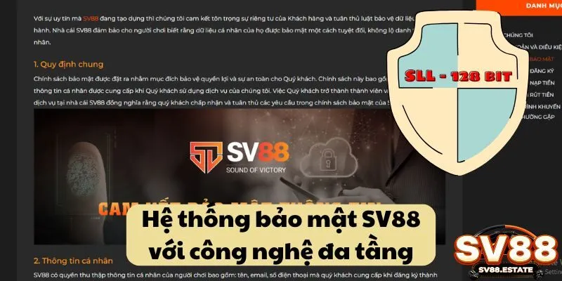 Hệ thống bảo mật SV88 với công nghệ đa tầng